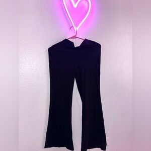 Black wide leg leggings